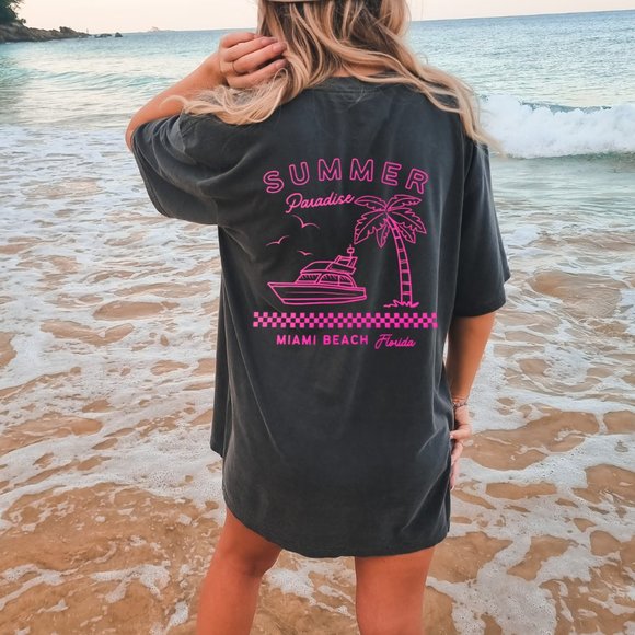 Comfort Colors Tops - Miami Beach Summer Paradise T-Shirt